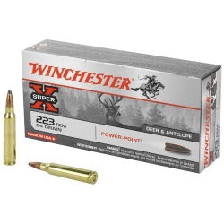 Winchester Super-X, 223 Remington, Power-Point, AR15 ammo, hunting ammo