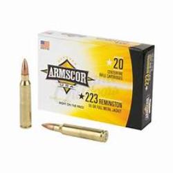 ARMSCOR 223 AMMO, ARMSCOR 55 GRAIN FULL METAL JACKET 223, RANGE AMMO