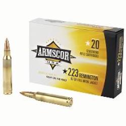 223 ARMSCOR 62 GRAIN FMJ, ARMSCOR PRECISION 62 GRAIN, TARGET AMMO, RANGE AMMO