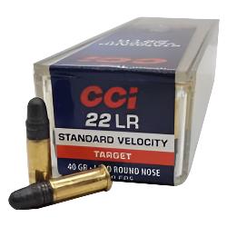 CCI Target, 22 long rifle, standard velocity ammo, 40 GRAIN TARGET ROUNDS 