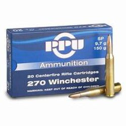 270 Winchester, 150 Grain, Big game ammo, low cost ammo