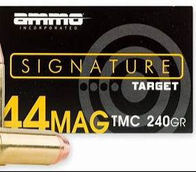 AMMO INC 44 MAGNUM AMMO, TMC AMMO, 240 GRAIN TMC SIGNATURE TARGET ROUNDS
