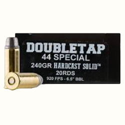 DOUBLETAP SELF-DEFENSE 44 SPECIAL, 44 SPECIAL 240 GRAIN HARDCASE SOLID