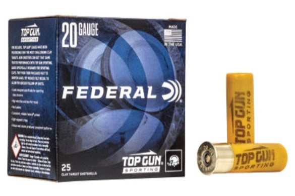 Federal Top Gun, 20 Gauge, Upland Small Game load, 7.5 OZ Shot