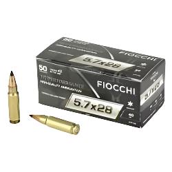 Fiocchi hyperformance, 5.7x28MM, 40 Grain, Polymer Tip ammo, Range ammo, Defensive round, Hollow Point