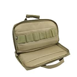 NCSTAR DISCREET HANDGUN CASE, NCSTAR PISTOL CARRYING CASE TAN, TAN GUN CASE