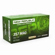 Target and range ammo, New Republic, 357 Magnum, 158 Grain, cheap ammo