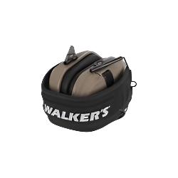 WALKERS ELECTRONIC HEARING MUFF, SLIM ELECTRONIC HEARING PROTECTION, FLAT DARK EARTH HEARING MUFF, WALKERS RAZOR SLIM