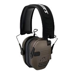 WALKERS ELECTRONIC HEARING MUFF, SLIM ELECTRONIC HEARING PROTECTION, FLAT DARK EARTH HEARING MUFF, WALKERS RAZOR SLIM