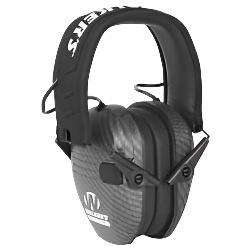 WALKERS ELECTRONIC HEARING MUFF, SLIM ELECTRONIC HEARING PROTECTION, CARBON PATTERN HEARING MUFF, WALKERS RAZOR SLIM