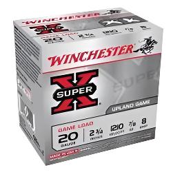 WINCHESTER SUPER-X, 20 GAUGE, 8OZ SHOT, UPLAND BIRD, DOVE AMMO, QUAIL AMMO